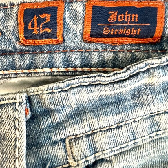 Rock Revival Jeans Size 42 Inseam 31 inches John Straight - Picture 9 of 11